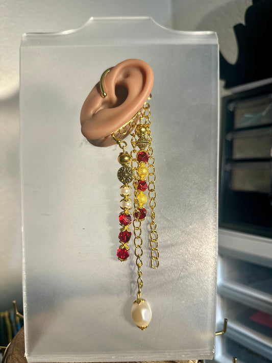 Crimson Pearl (Ear Cuff)