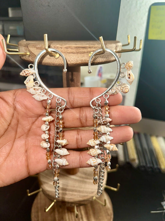 Sirens of the Sand – Shell Drop Ear Cuffs