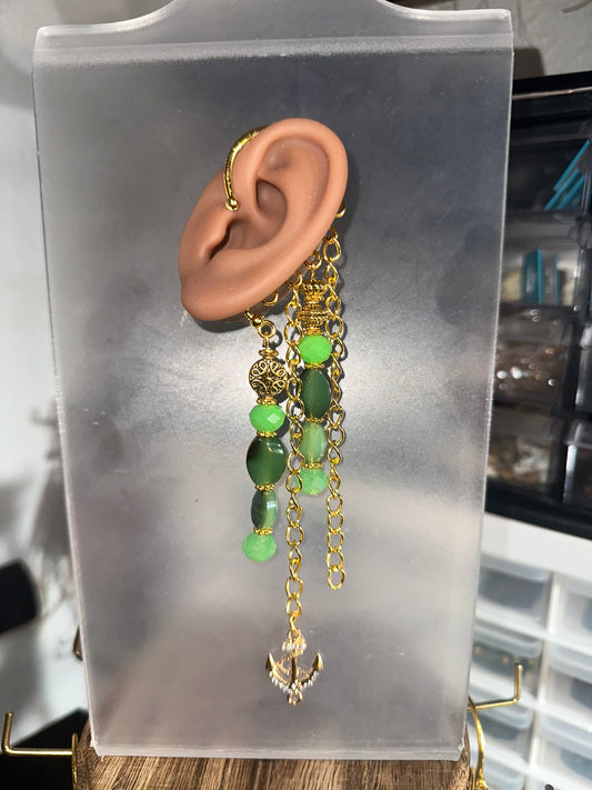 Emerald Anchor (Ear Cuff)
